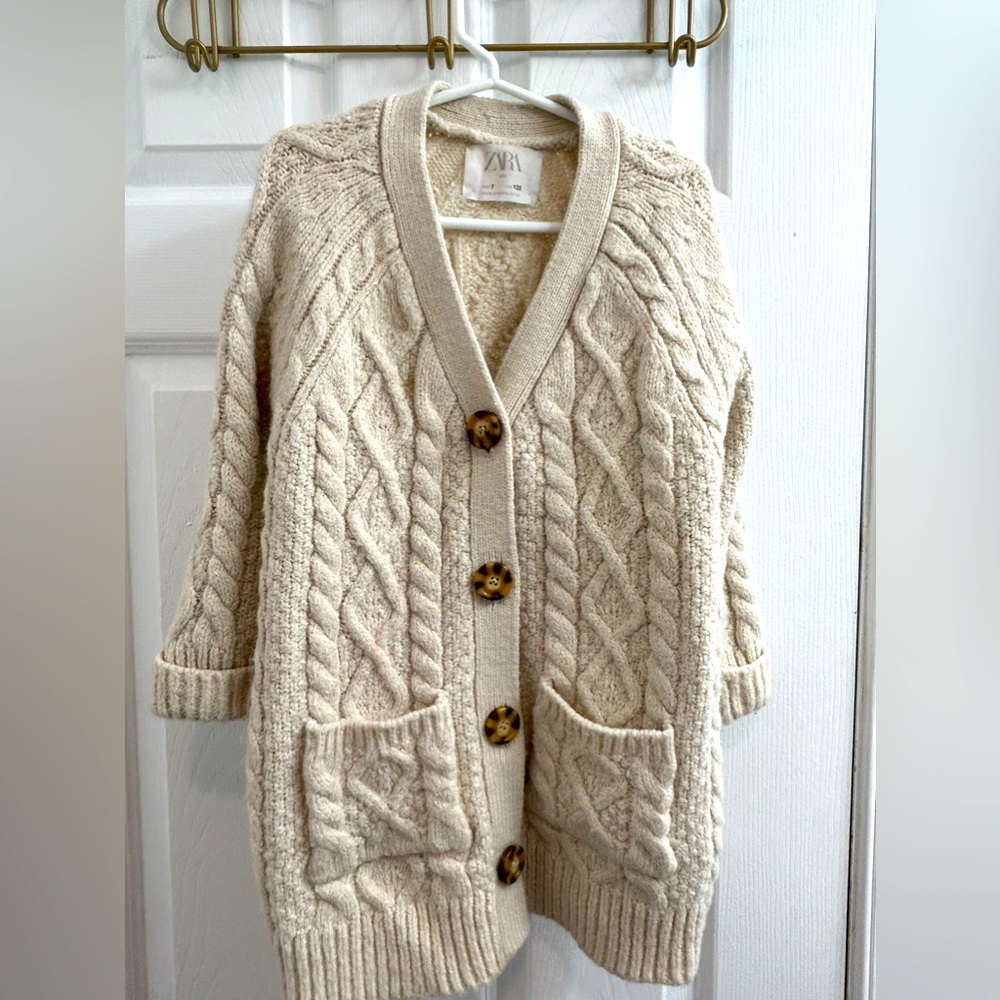 Wool sweater with buttons for girls by ZARA